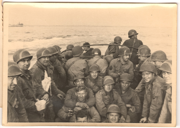 Normandy landing-Dad extreme right