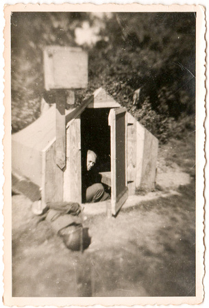 Dad in his hut
